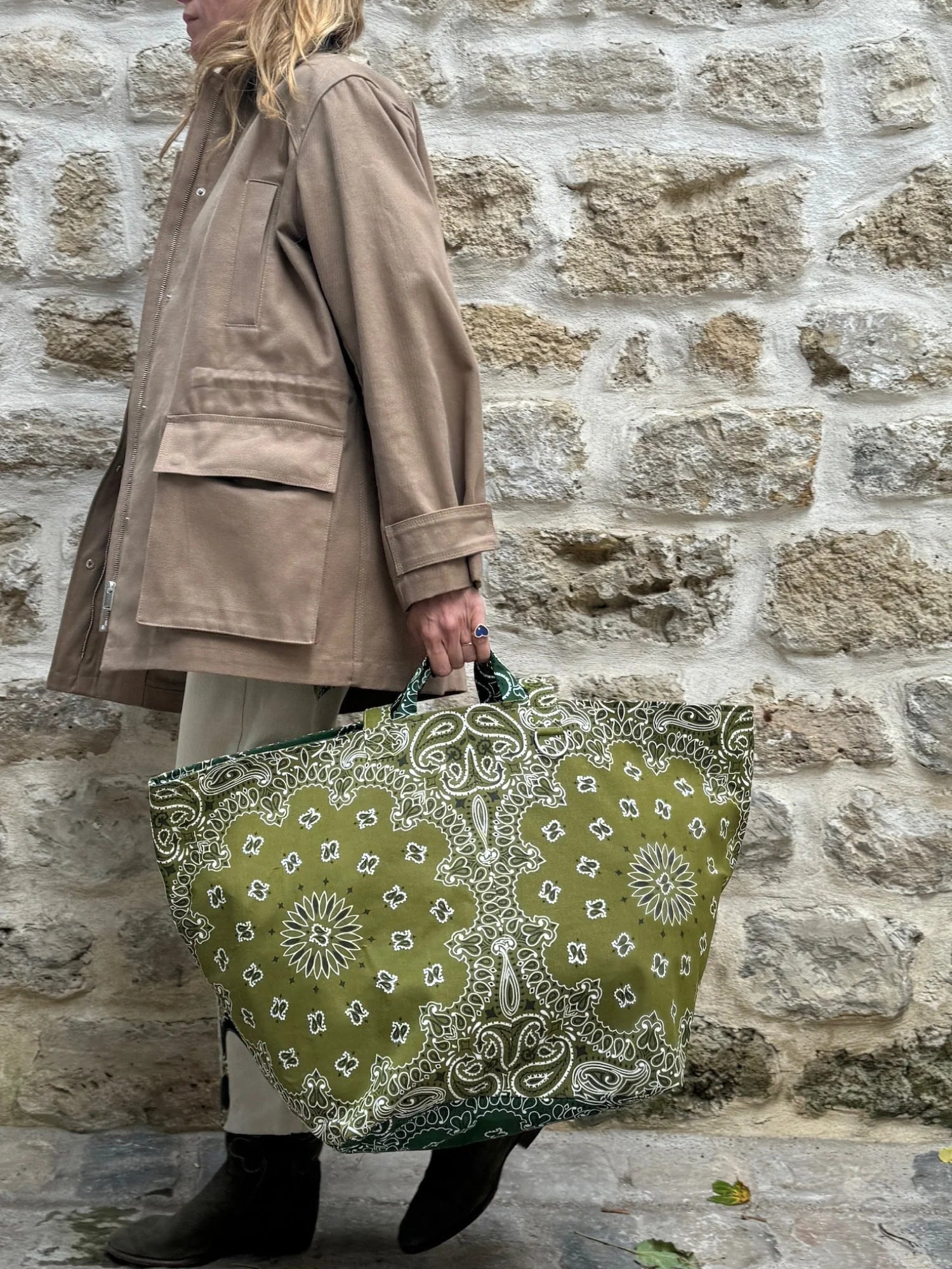 Weekend Bag, Bronze & Weekend Green