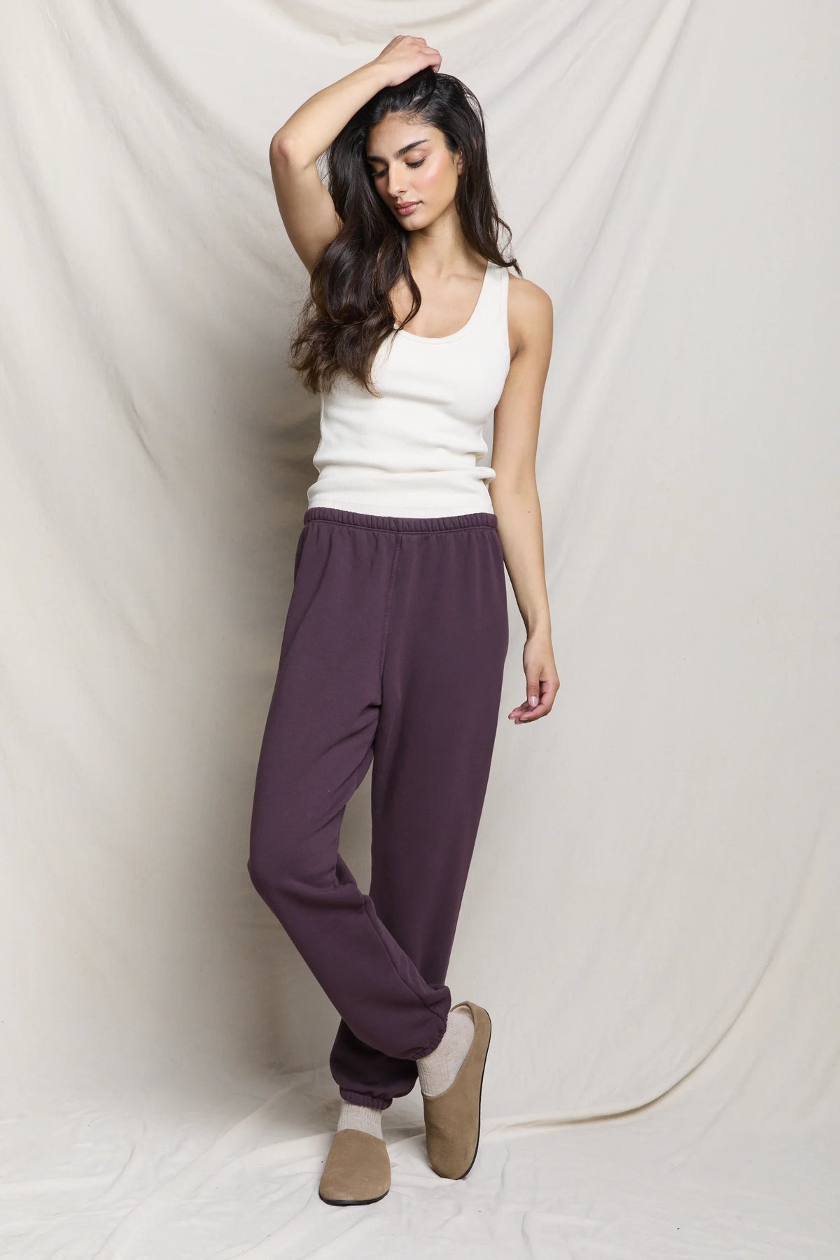 stevie sweatpant, cherry lacquer