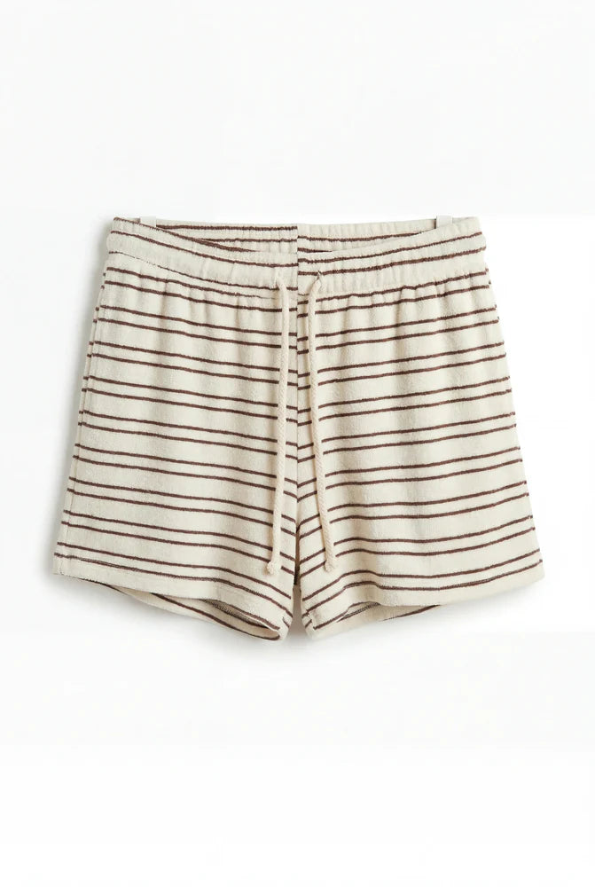 summer short, chocolate stripe
