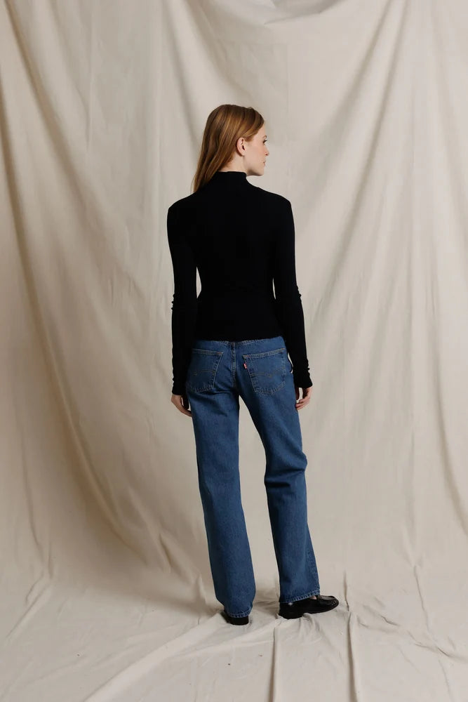 tati turtleneck, true black
