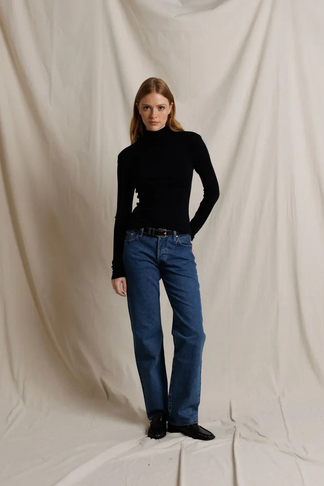 tati turtleneck, true black