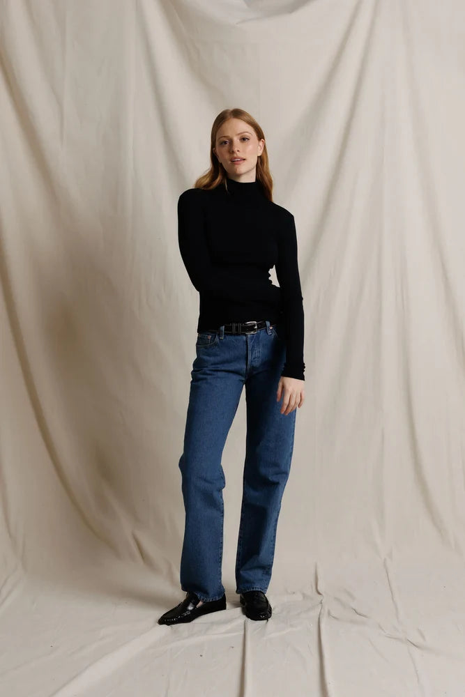 tati turtleneck, true black