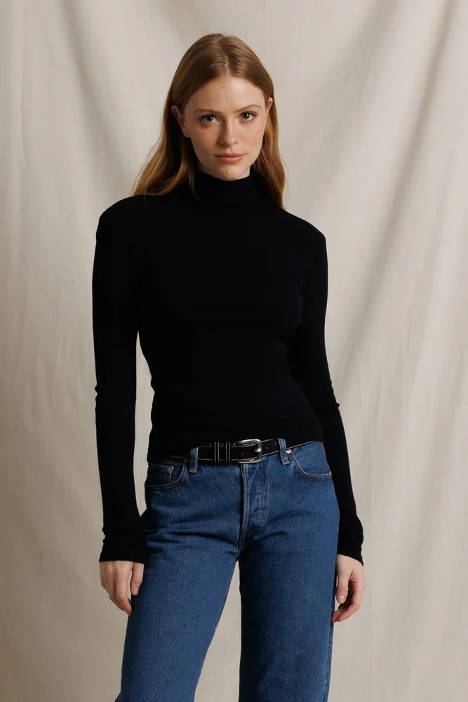 tati turtleneck, true black