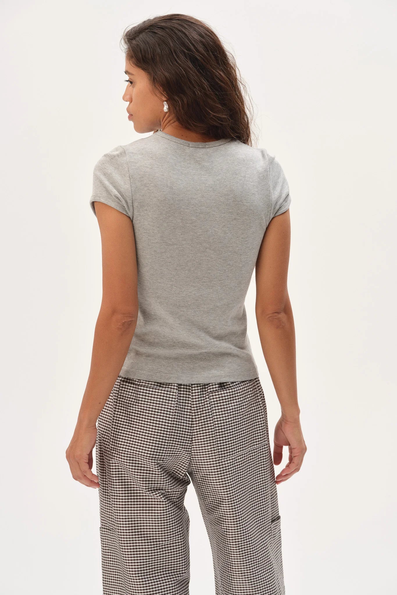Baby Rib Baby Tee, Heather Grey