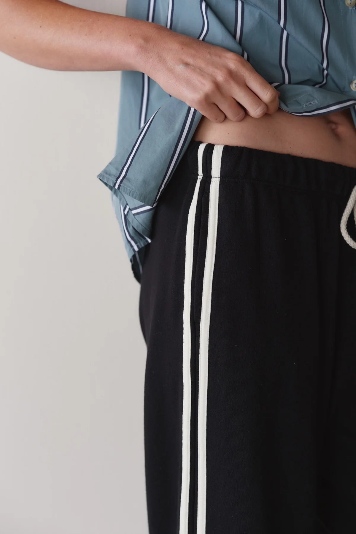 Eco-Terry Stripe Pant, Jet
