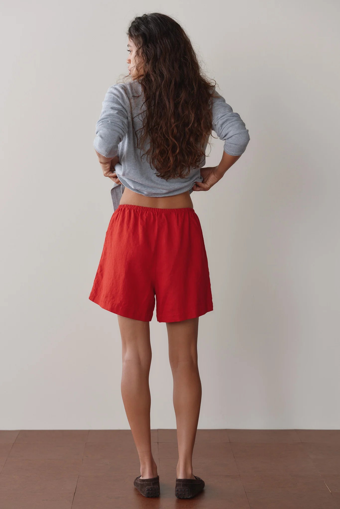 Linen Short, Bell Pepper