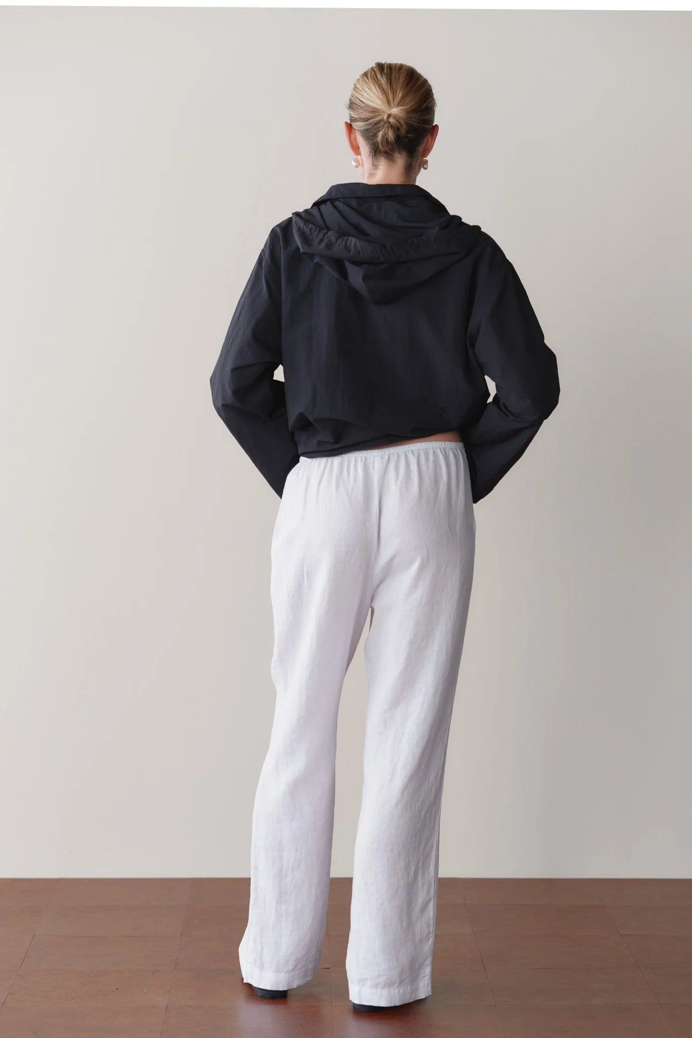 Linen Simple Pant, Powder