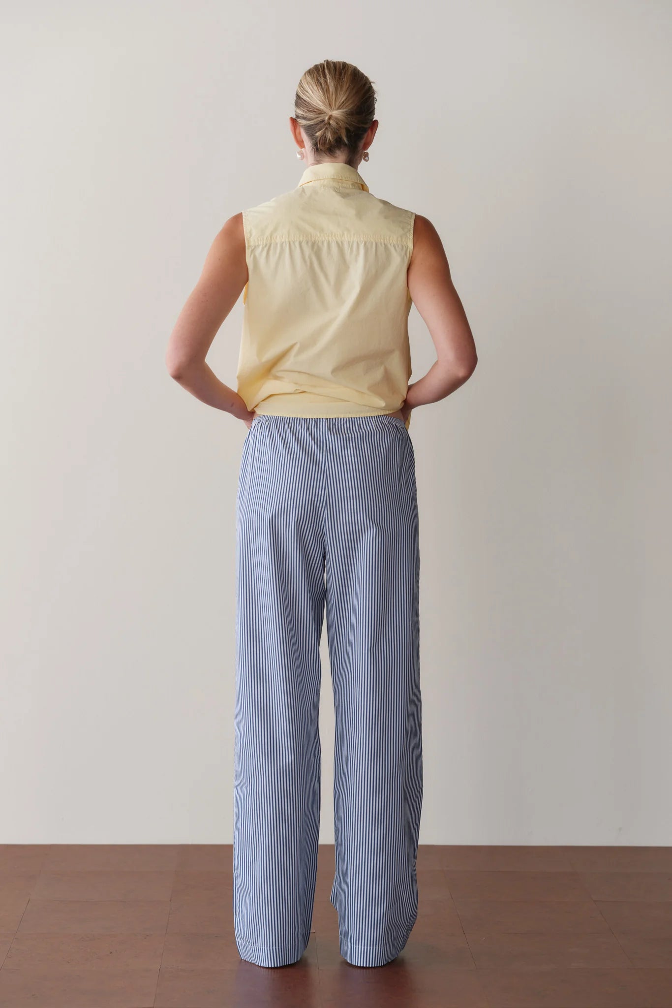 Pop Simple Pant, Navy Stripe