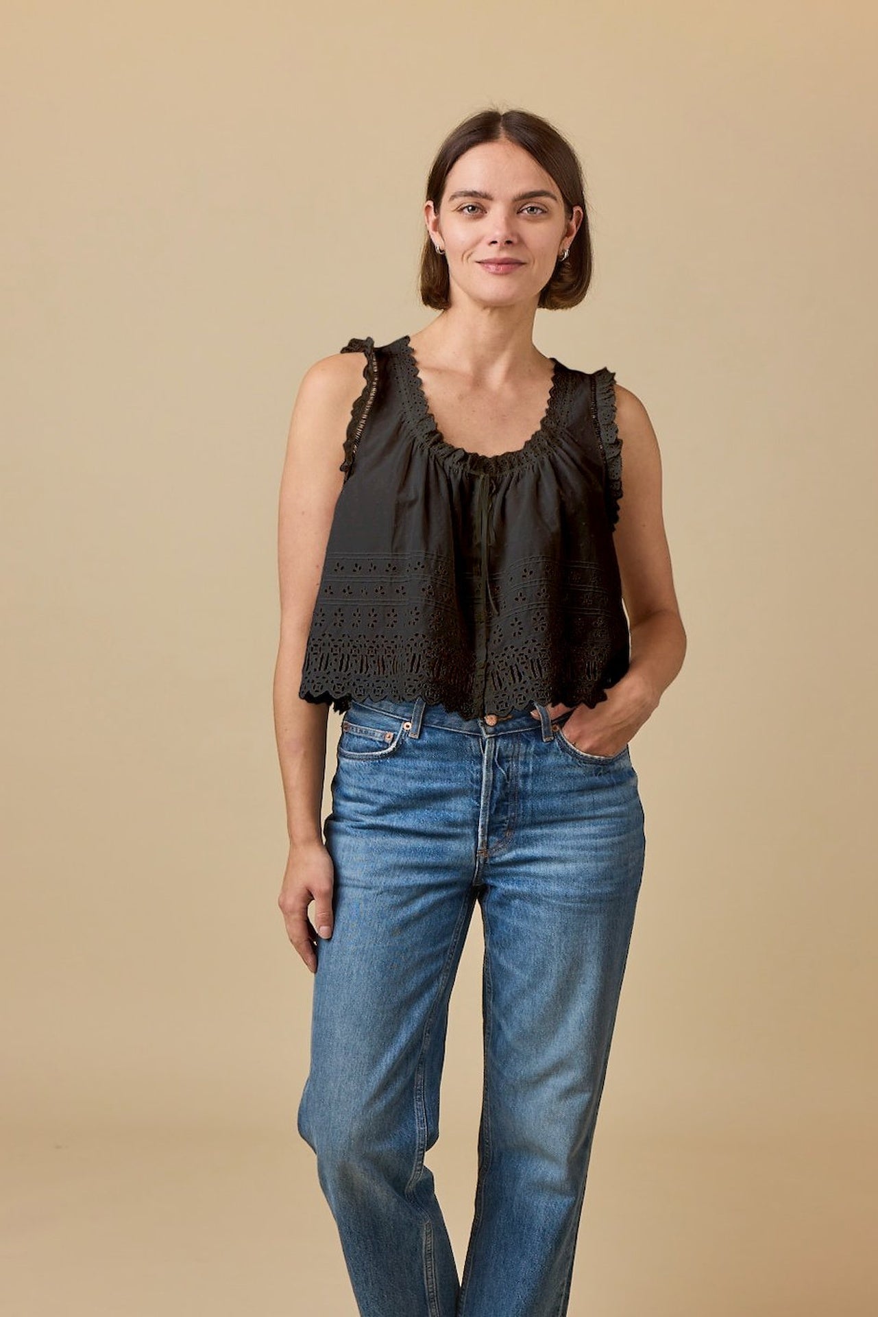Toussine Top, Black