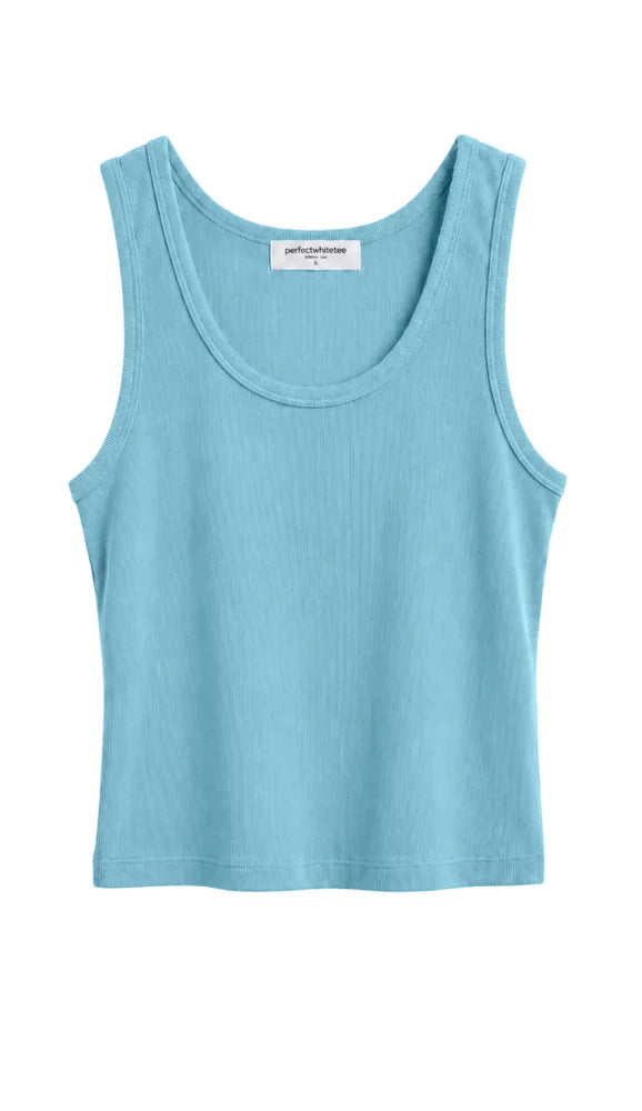 blondie tank, milky blue