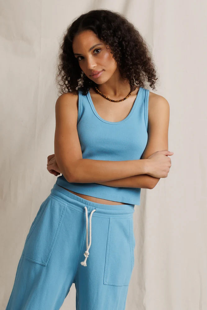 blondie tank, milky blue