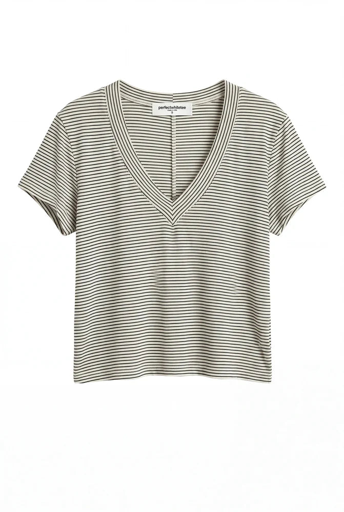 val tee, natural black stripe