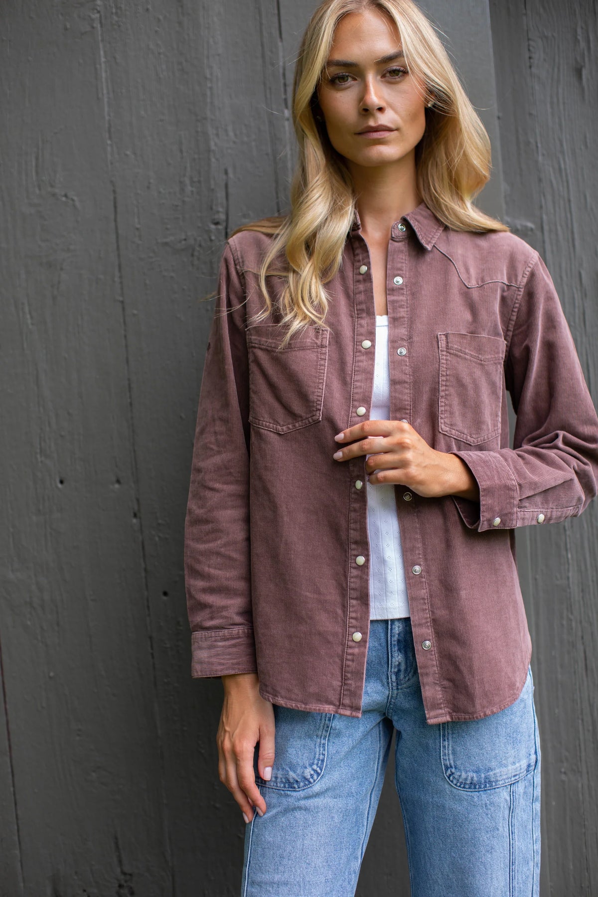 Western Corduroy Shirt, Brown