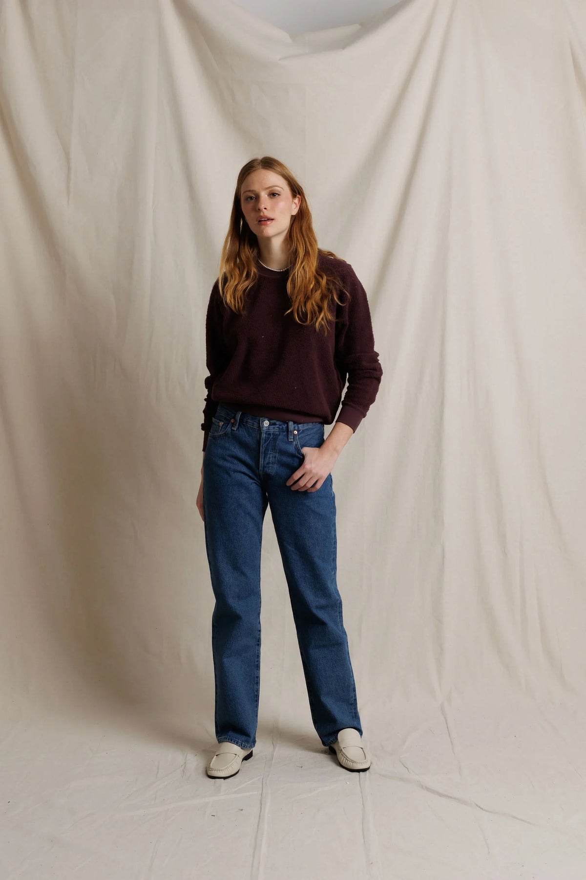 ziggy sweatshirt, cherry lacquer