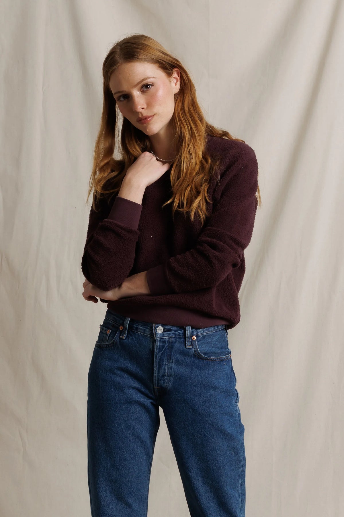 ziggy sweatshirt, cherry lacquer