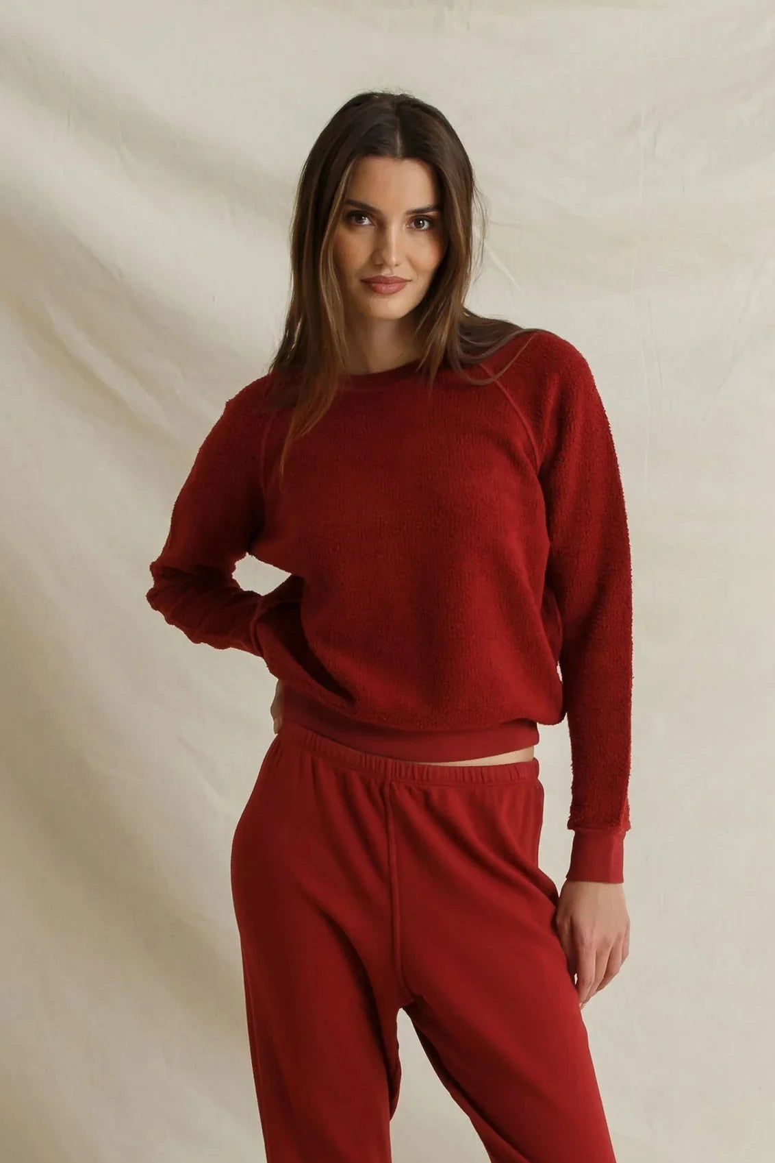 ziggy sweatshirt, ruby red